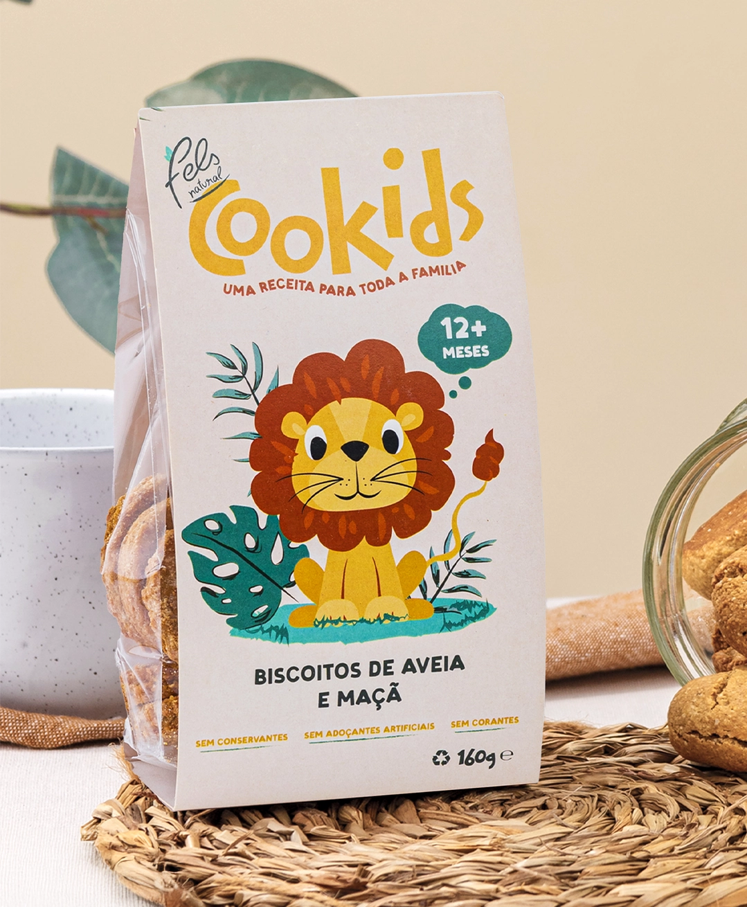 Children's cookie packaging for the FelsNatural brand